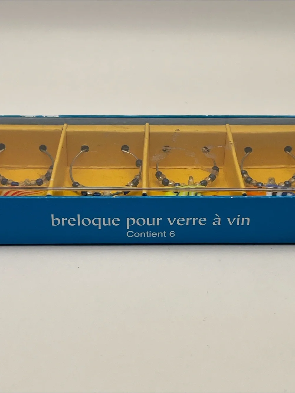 Pier 1 Imports, Multicolor, Glass Wine Charms, Set of 6 Tropical Fish